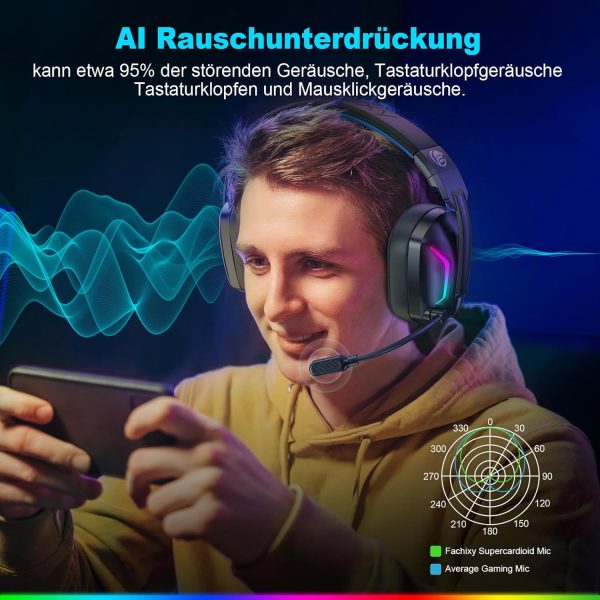Fachixy Wireless Gaming Headset – Mein perfekter Begleiter für Podcasts & Gaming – Bild 4