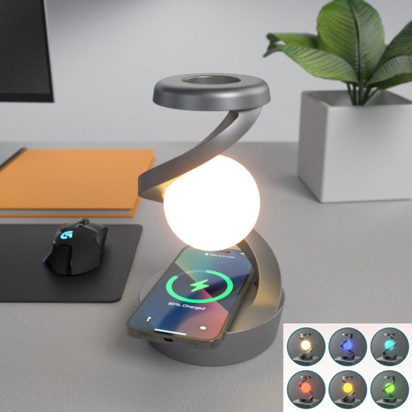 Mond-Schreibtischlampe mit kabelloser Ladefunktion & Sensorsteuerung