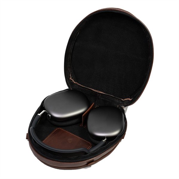 Premium AirPods Max Lederetui von Geometric Goods - Mahagoni